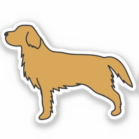 Golden Retriever Tissue Paper  シール (正面)