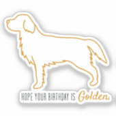 Golden Retriever Tissue Paper  シール (正面)