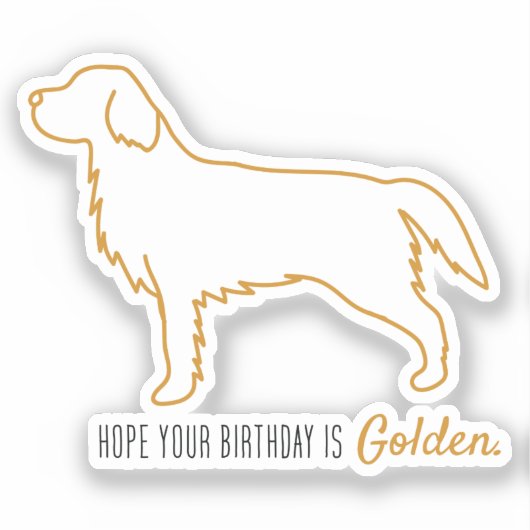 Golden Retriever Tissue Paper  シール (正面)