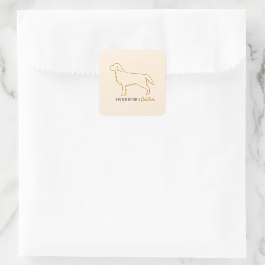 Golden Retriever Tissue Paper  スクエアシール (バッグ)