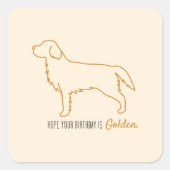Golden Retriever Tissue Paper  スクエアシール (正面)