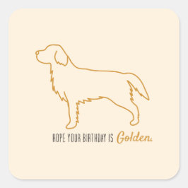 Golden Retriever Tissue Paper  スクエアシール