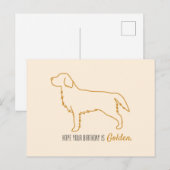 Golden Retriever Tissue Paper ポストカード (正面/裏面)