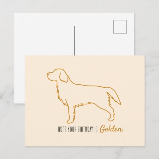 Golden Retriever Tissue Paper ポストカード (正面/裏面)