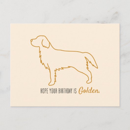 Golden Retriever Tissue Paper ポストカード (正面)