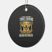 Golden Retriever True Friend Dog セラミックオーナメント (左)