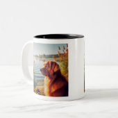 Golden Retriever Two Tone Coffee Mug ツートーンマグカップ (正面左)
