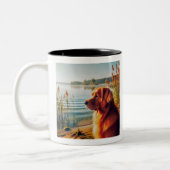 Golden Retriever Two Tone Coffee Mug ツートーンマグカップ (左)