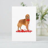 Golden Retriever Valentines Day Dog Dad Dog Mom 出欠カード (スタンド正面)