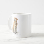 Golden Retriever Watercolor Art コーヒーマグカップ (正面左)