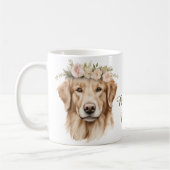 Golden Retriever Watercolor Mug  コーヒーマグカップ (左)