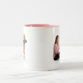 Golden Retriever Wine Humor Gift ツートーンマグカップ (中央)