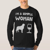 Golden Retriever Wine Tシャツ (正面)