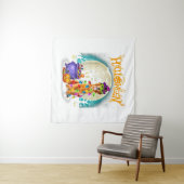 Golden Retriever Witch Costumes  Halloween Lights タペストリー (インサイチュ(横))