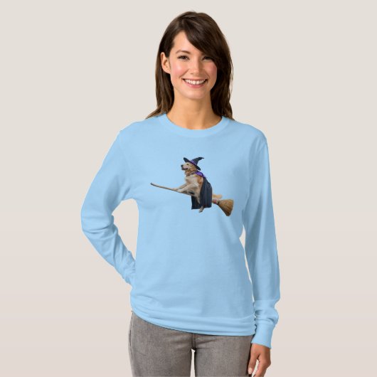 Golden Retriever Witch Tシャツ (正面フル)