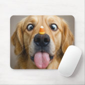 Golden Retriever With Candy Corn マウスパッド (マウス)
