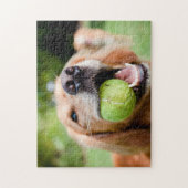 Golden Retriever With Tennis Ball ジグソーパズル (縦)