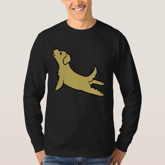 Golden Retriever Yoga Dog Tシャツ (正面)