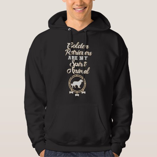Golden Retrievers Are My Spirit Animal  パーカ (正面)