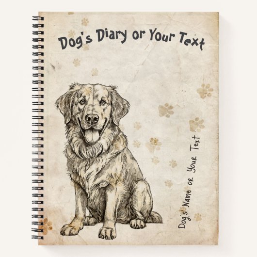 Golden Retriever's Diary ノートブック (正面)