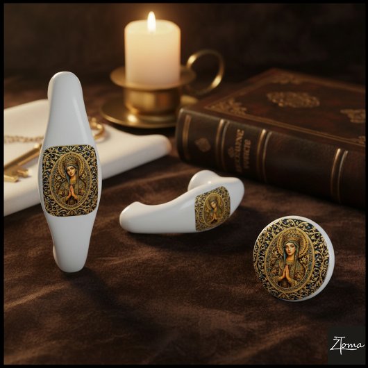 Golden Reverence Virgin Mary セラミックノブ