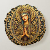 Golden Reverence Virgin Mary ラウンドクッション (裏面)