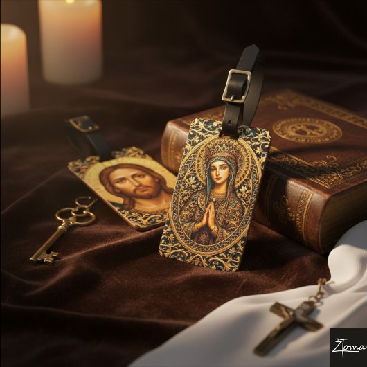 Golden Reverence Virgin Mary ラゲッジタグ