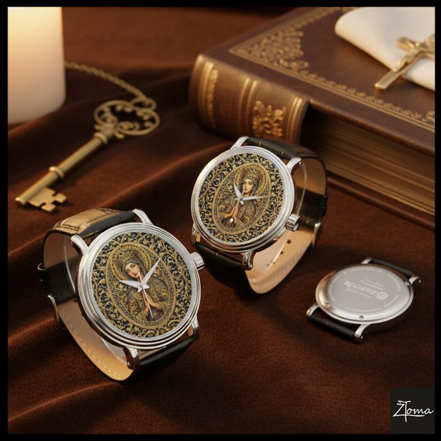 Golden Reverence Virgin Mary 腕時計 (クリエイターアップロード済み)