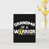 Golden Ribbon And Yellow Ribbon Childhood Cancer A カード (黄色い花)