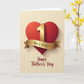 Golden Ribbon Fathers Day Card カード (黄色い花)