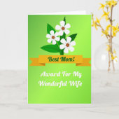 Golden Ribbon Mothers Day Card カード (黄色い花)