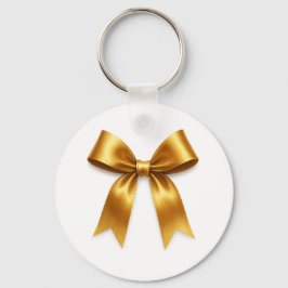 Golden Ribbon Pattern — Elegant Minimal Luxury キーホルダー