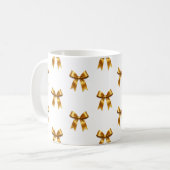 Golden Ribbon Pattern — Elegant Minimal Luxury コーヒーマグカップ (正面左)