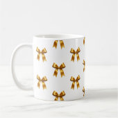 Golden Ribbon Pattern — Elegant Minimal Luxury コーヒーマグカップ (左)
