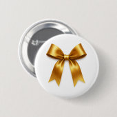 Golden Ribbon Pattern — Elegant Minimal Luxury 缶バッジ (正面&裏面)