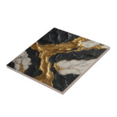 Golden Rift Elegance – Marble & Black Luxury タイル (側面)