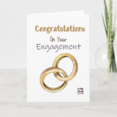 Golden Rings Engagement Card カード (正面)