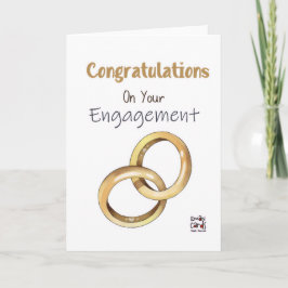 Golden Rings Engagement Card カード