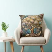 Golden Robot Hand Holding Gold Tree Of Life クッション (椅子)