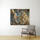 Golden Robot Hand Holding Gold Tree Of Life タペストリー (インサイチュ(横))