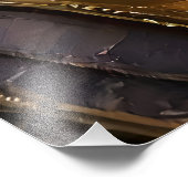 Golden Robot Hand Holding Gold Tree Of Life フォトプリント (角)