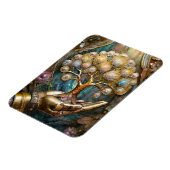 Golden Robot Hand Holding Gold Tree Of Life マグネット (左側)