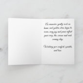 Golden Rocking Horse – Holiday Card カード (内部)