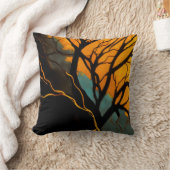 Golden Roots and Twilight Tree クッション (ブランケット)