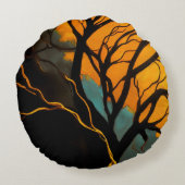 Golden Roots and Twilight Tree ラウンドクッション (裏面)