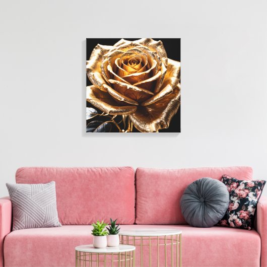 Golden Rose キャンバスプリント (インサイチュ (リビング))
