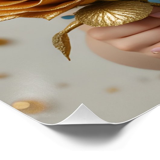 Golden Rose Portrait ポスター (コーナー)