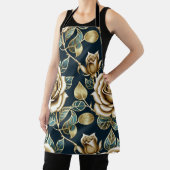 Golden Roses With a Metallic Finish エプロン (インサイチュ)