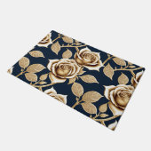 Golden Roses With A Metallic Finish ドアマット (アングル)