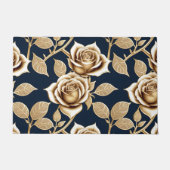 Golden Roses With A Metallic Finish ドアマット (正面)
